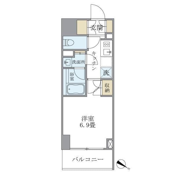 プランドール水天宮 704 間取り図
