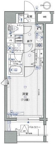 ラグジュアリーアパートメント三ノ輪 401 間取り図
