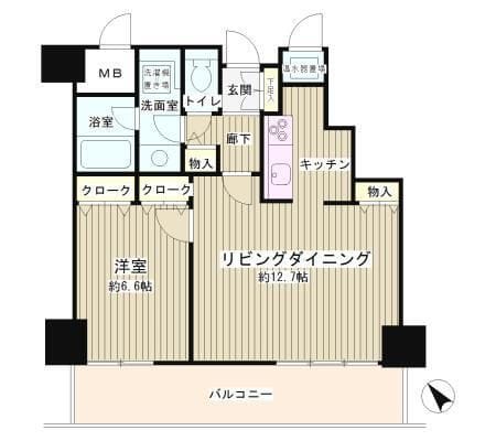 トレステージ目黒 804 間取り図
