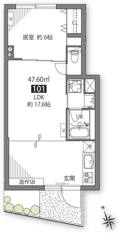 グランアセット久我山 101 間取り図