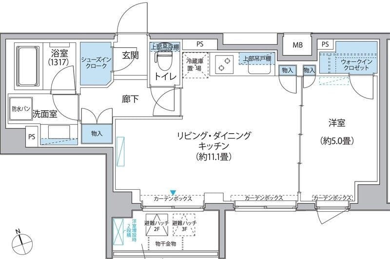 プラネソシエ大森山王 101 間取り図