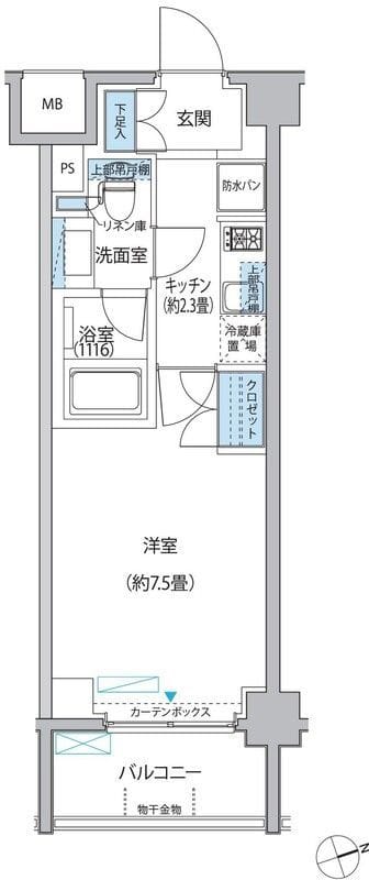 プラネソシエ大森山王 208 間取り図