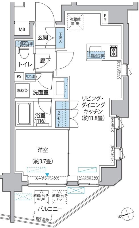プラネソシエ大森山王 405 間取り図