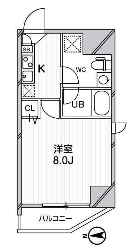 ジェノヴィア蒲田スカイガーデン 502 間取り図