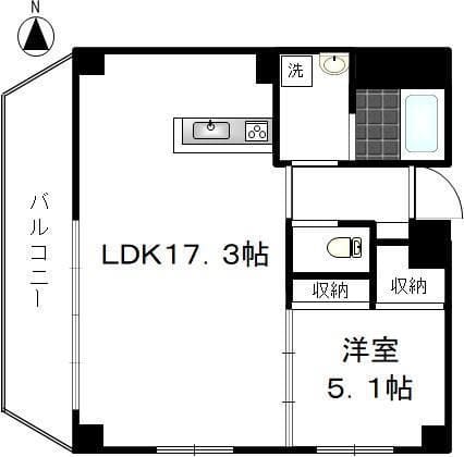 カルム日暮里レジデンス 601 間取り図