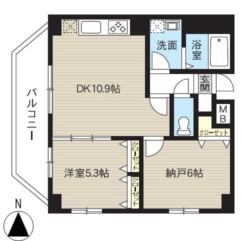 カルム日暮里レジデンス 701 間取り図