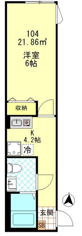 Grand Louvre平和島 104 間取り図