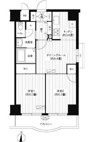 錦糸パーク・ヤマト 601 間取り図