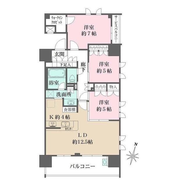 アルファグランデ篠崎弐番街 1004 間取り図