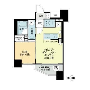 エクセレントシティ荻窪 1102 間取り図