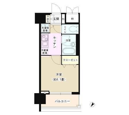 アストリア鶴見 403 間取り図