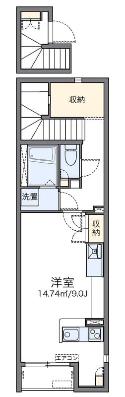 レオネクストウェストベルク 201 間取り図