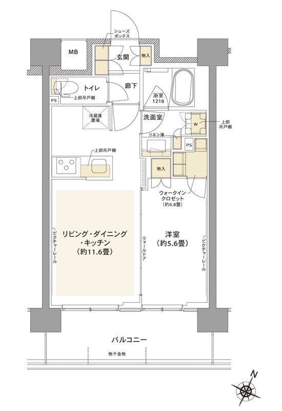 コムレジ赤羽 賃貸棟 0503 間取り図