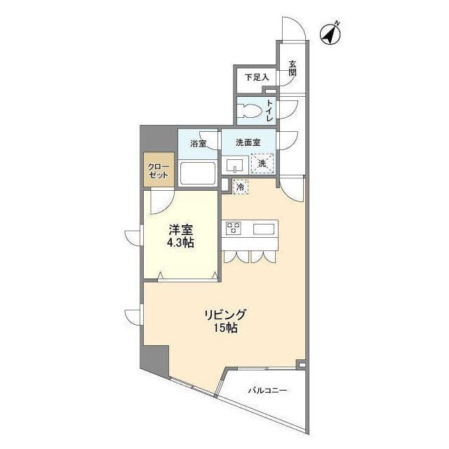 プロスペクト渋谷道玄坂 0902 間取り図