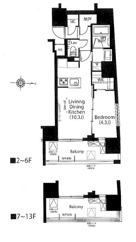 フレンシア四谷左門町 503 間取り図