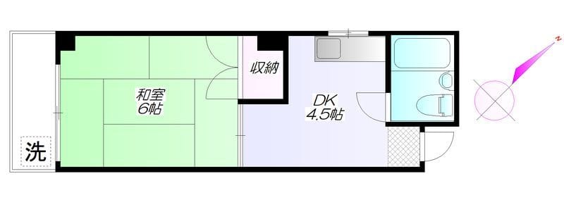 バンビ白山第4ビル 301 間取り図