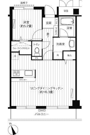 新御茶ノ水アーバントリニティ 1103 間取り図