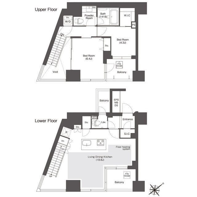 コンフォリア新中野 0715 間取り図