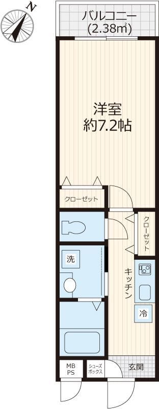Bonheur南篠崎 202 間取り図