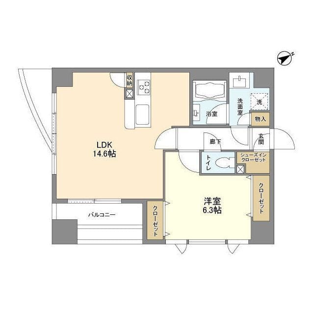 パークフラッツ芝浦 1104 間取り図