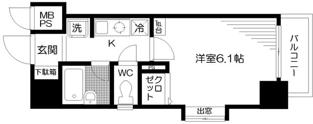 日神パレステージ三軒茶屋第2 1101 間取り図