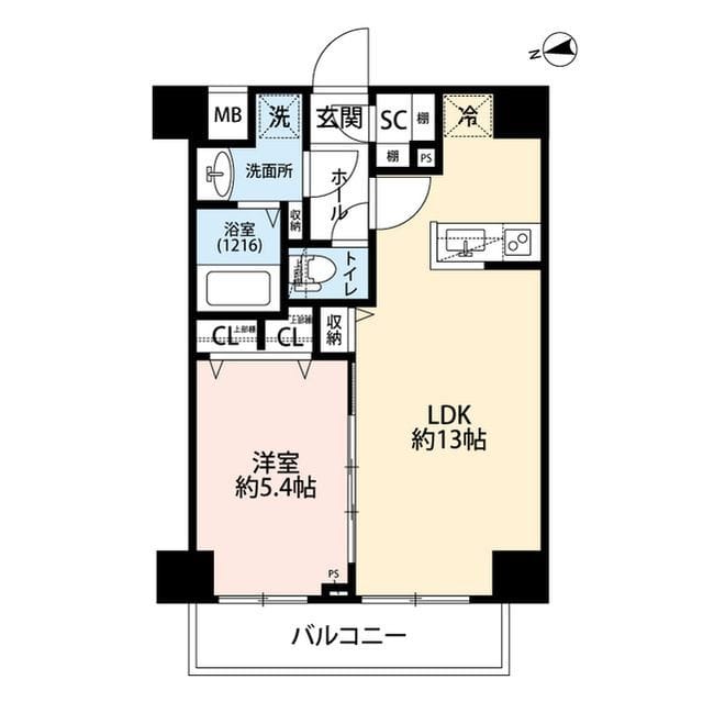 プレール・ドゥーク浅草Ⅴ 601 間取り図