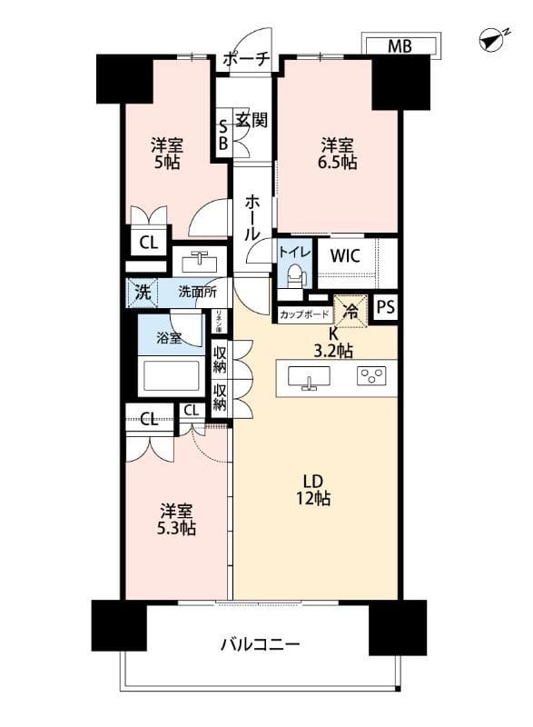 パークホームズ柏たなか 1108 間取り図