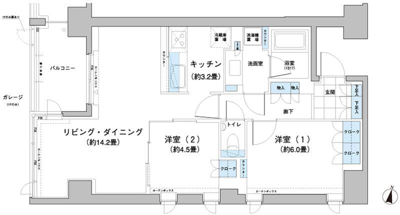 ガーデニエール砧レジデンス 914 間取り図