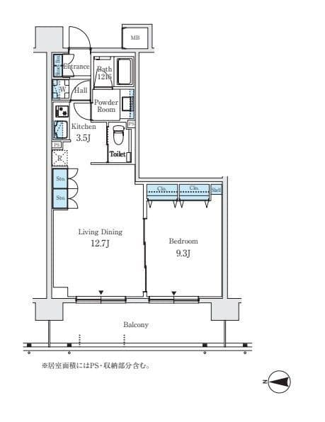 パークアクシス四谷ステージ 706 間取り図