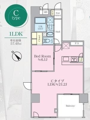 シルクボーテ 407 間取り図
