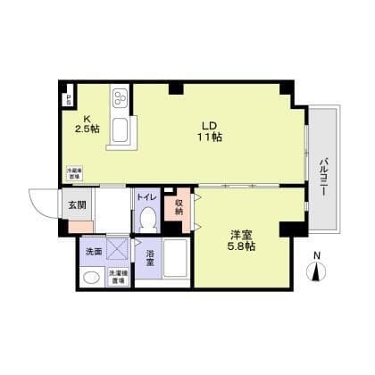 オルキス北千住 102 間取り図
