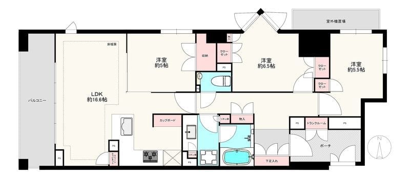 Brillia大山町 301 間取り図