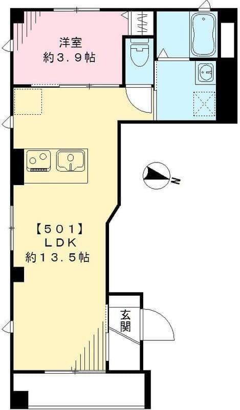 グランコート大塚 501 間取り図