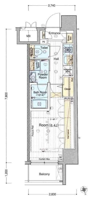 ブライズ品川南DUE 501 間取り図