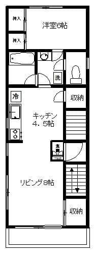 プランビルウエスト 2階 14.5万円/入力なし/入力なし 間取り図