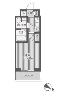 レジディア蒲田 0603 間取り図