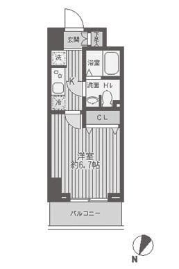 レジディア蒲田 0708 間取り図