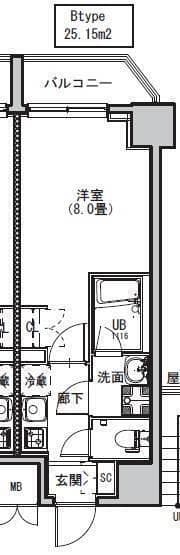 S-RESIDENCE両国avenue 203 間取り図