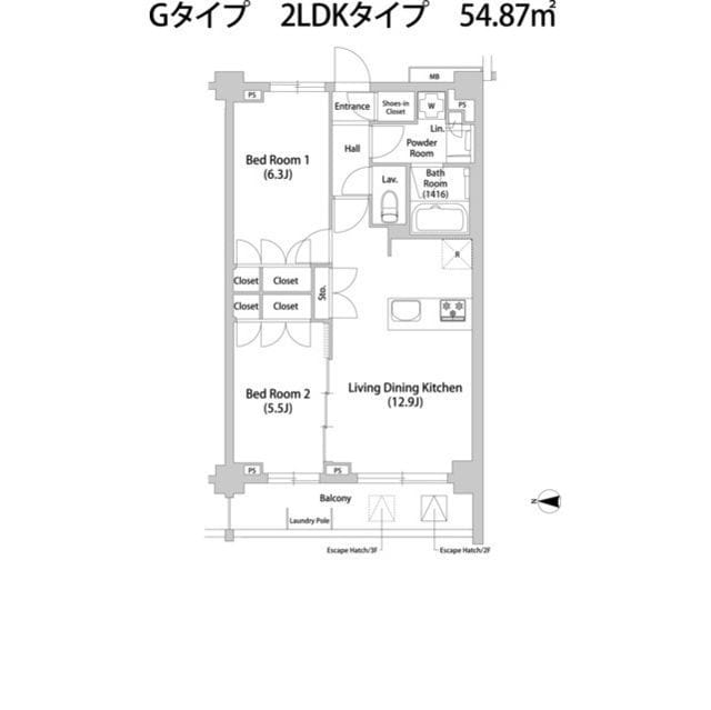 TELLUS八幡山 209 間取り図