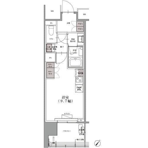 SKナインティ門前仲町 1204 間取り図