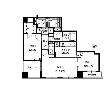 エスティメゾン巣鴨 206 間取り図