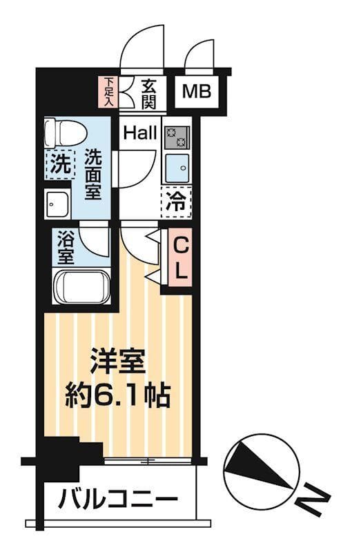 MAXIV BANDOBASHI TWIN EAST 304 間取り図
