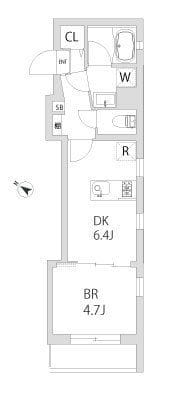 Casa恵比寿 204 間取り図