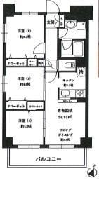 サニーリヴ北新横浜 501 間取り図