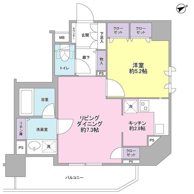 サンピエス大森 1201 間取り図