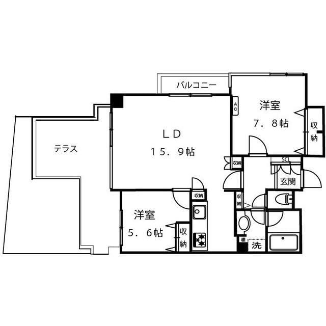 ガーデン杉並方南 101 間取り図