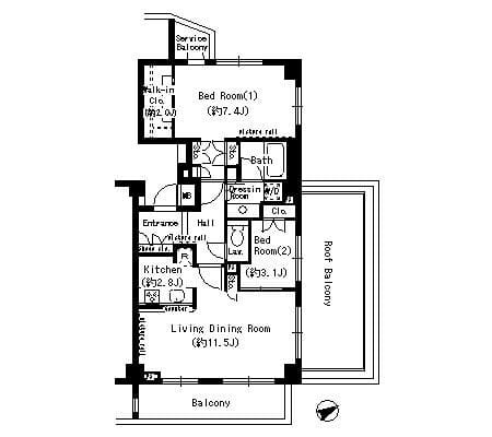 パークアクシス学芸大学 509 間取り図