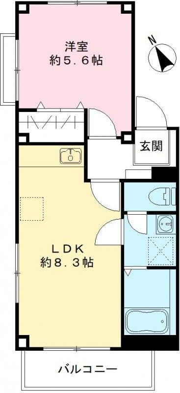 アスティオン中延 301 間取り図