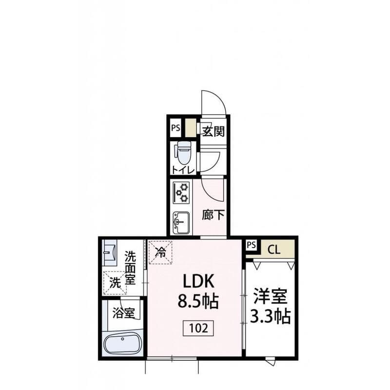 リジエール金沢八景 102 間取り図