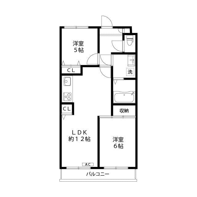 ヴェルジュ多摩川 402 間取り図